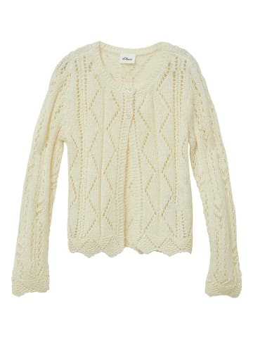 s.Oliver Cardigan in Creme/ Beige