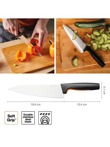 Fiskars Kochmesser in Schwarz - (H)19,9 cm