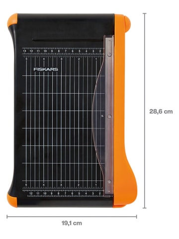 Fiskars Urządzenie do cięcia papieru w kolorze czarnym z dźwignią - 19,1 x 28,6 cm