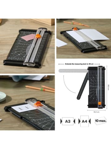Fiskars Papierschneidemaschine "SureCut - A4" in Schwarz - (B)16,4 x (H)38,1 cm