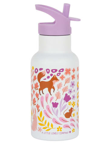 a little lovely company Trinkflasche "Flower garden" in Weiß/ Lila - 350 ml