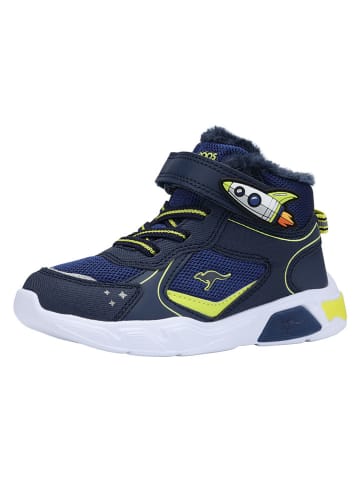 Kangaroos Sneakers "Seki Mid" in Dunkelblau/ Gelb