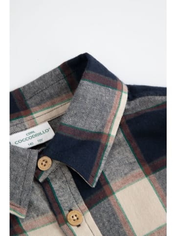 Coccodrillo Hemd in Dunkelblau/ Beige