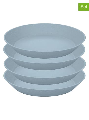 koziol 4er-Set: Suppenteller in Hellblau - Ø 24 cm