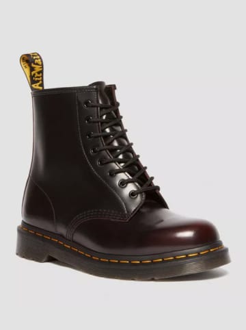 Dr. Martens Skórzane botki w kolorze czerwonym