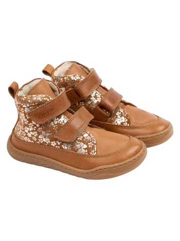 POM POM Skórzane buty barefoot w kolorze jasnobrązowym