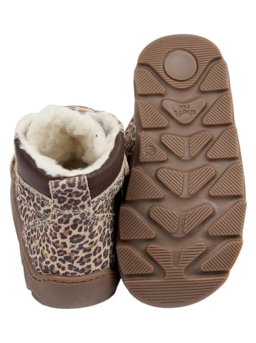 POM POM Leren barefootschoenen beige/lichtbruin