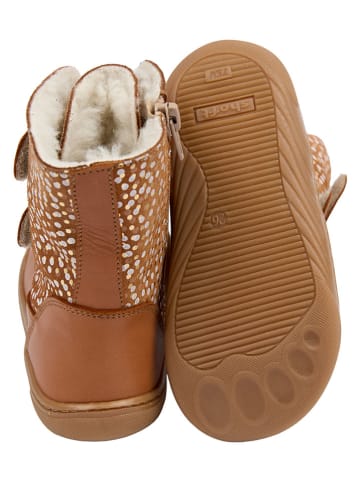 POM POM Leren barefootschoenen lichtbruin