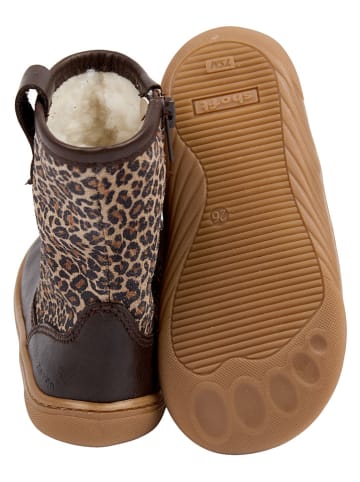 POM POM Skórzane buty barefoot w kolorze brązowym
