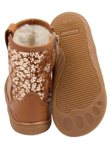 POM POM Skórzane buty barefoot w kolorze jasnobrązowym