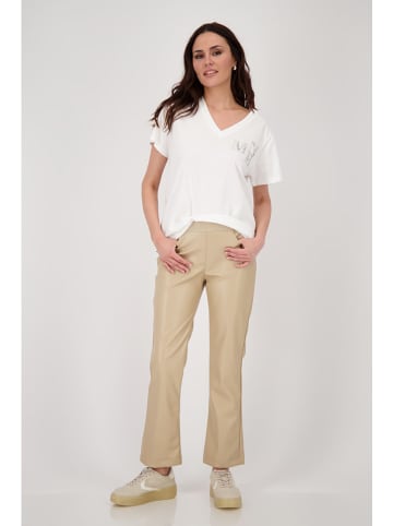monari Kunstleren broek beige