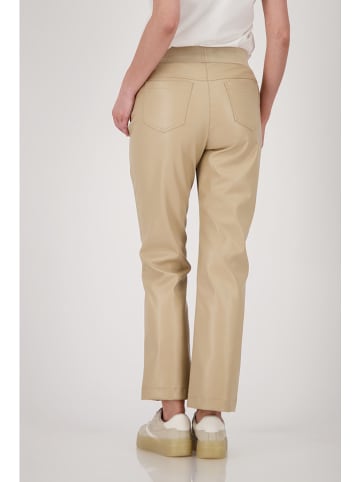 monari Kunstleren broek beige