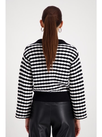 monari Pullover in Schwarz/ Weiß