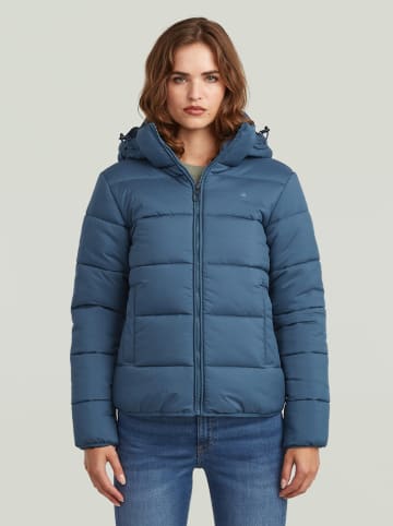 G-Star Doorgestikte jas blauw