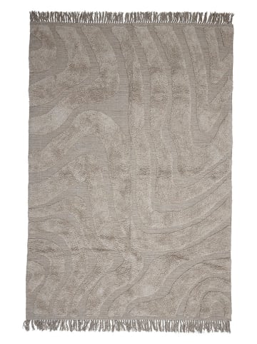 Bloomingville Baumwoll-Teppich "Elaine" in Beige - (L)210 x (B)150 cm