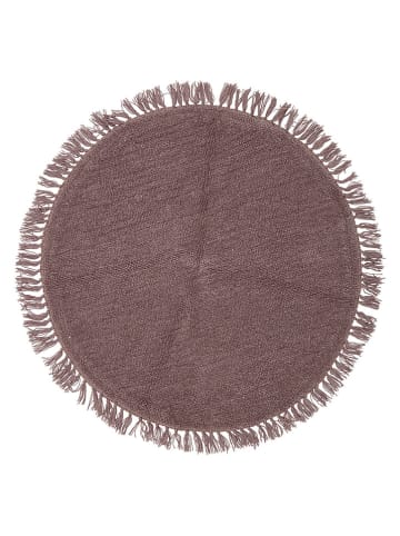 Bloomingville Wełniany dywan "Lenea" w kolorze fioletowym - Ø 110 cm