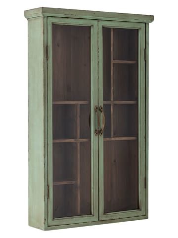 Bloomingville Szafka ścienna "Hazem" w kolorze miętowym - 50 x 80 x 14 cm