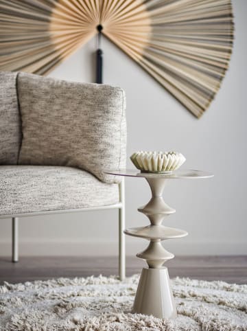 Bloomingville Bijzettafel "Samio" beige - (H)47 x Ø 35 cm