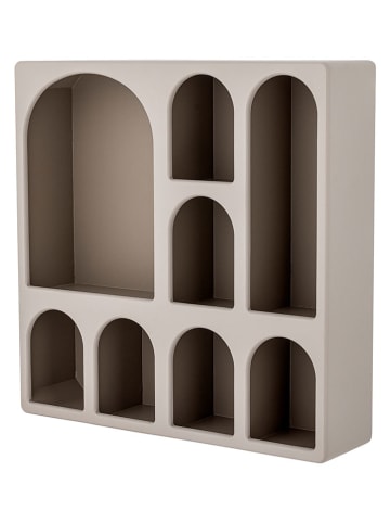 Bloomingville Bücherregal "Graphia" in Beige/ Braun - (B)48 x (H)48 x (T)12 cm