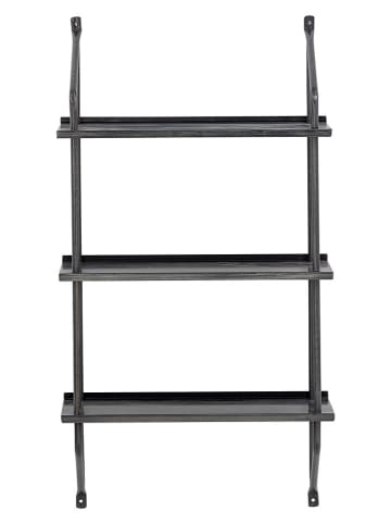 Bloomingville Wandregal "Sindre" in Schwarz - (B)49 x (H)90 x (T)22,5 cm
