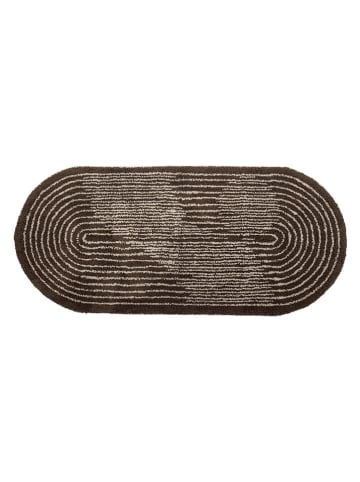 Bloomingville Baumwoll-Teppich "Zhina" in Braun - (L)160 x (B)70 cm
