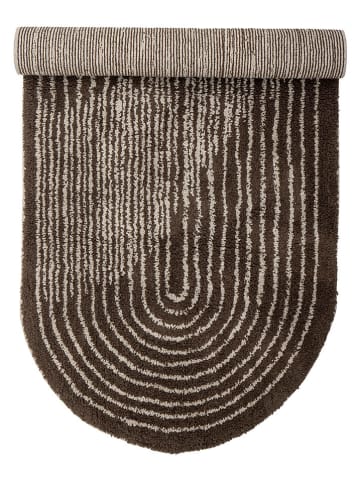 Bloomingville Baumwoll-Teppich "Zhina" in Braun - (L)160 x (B)70 cm