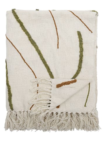 Bloomingville Woondeken ''Osasio'' crème/groen - (L)150 x (B)130 cm