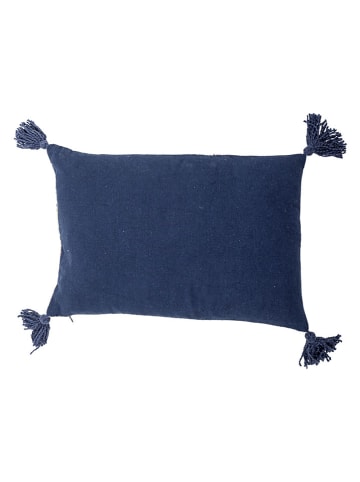 Bloomingville Kissen "Adya" in Blau/ Rot - (L)50 x (B)35 cm