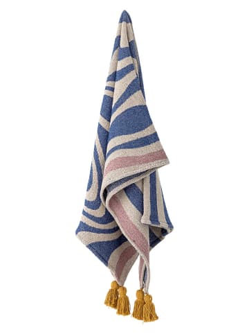 Bloomingville Woondeken ''Arlie'' blauw/crème - (L)160 x (B)130 cm