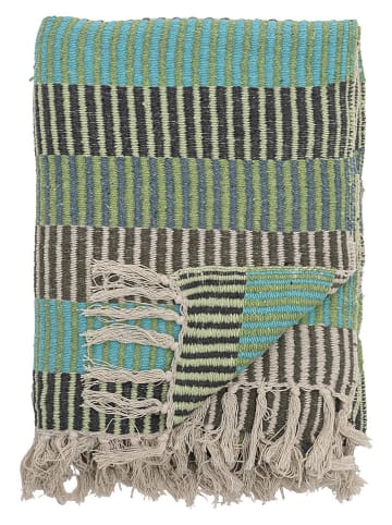 Bloomingville Woondeken ''Isnel'' beige/groen/lichtblauw - (L)160 x (B)130 cm