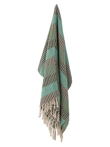 Bloomingville Woondeken ''Isnel'' beige/groen/lichtblauw - (L)160 x (B)130 cm