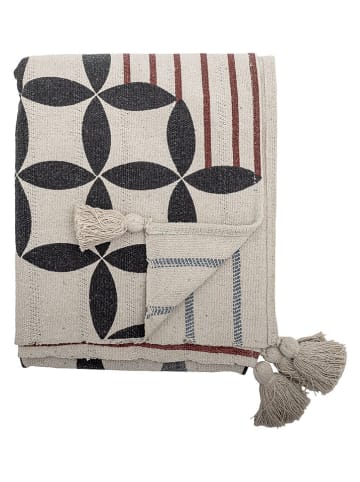 Bloomingville Wohndecke ''Forma'' in Creme/ Schwarz - (L)160 x (B)130 cm