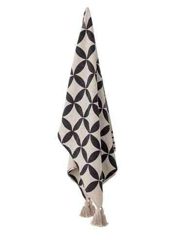 Bloomingville Woondeken ''Forma'' crème/zwart - (L)160 x (B)130 cm