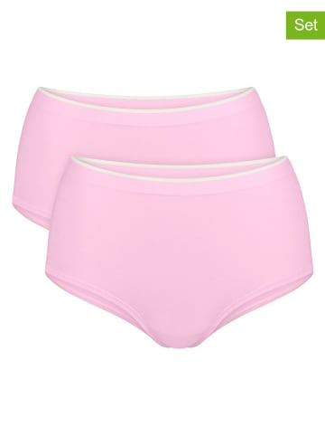 Sloggi Pełne figi high waist (2 pary) "Go Sense" w kolorze jasnoróżowym