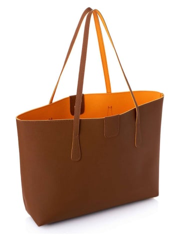 Lucky Bees Shopper bag w kolorze jasnobrązowym - 42 x 28 x 11 cm