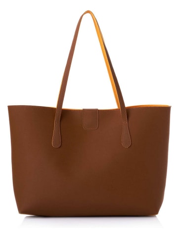 Lucky Bees Shopper bag w kolorze jasnobrązowym - 42 x 28 x 11 cm