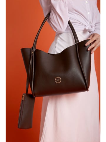 Lucky Bees Shopper in Braun - (B)38 x (H)26 x (T)12 cm