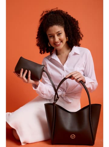 Lucky Bees Shopper in Braun - (B)38 x (H)26 x (T)12 cm