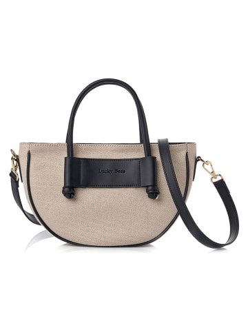 Lucky Bees Handtas beige/zwart - (B)29 x (H)18 x (D)11 cm