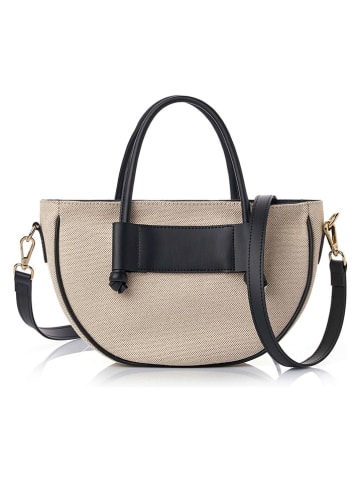 Lucky Bees Handtas beige/zwart - (B)29 x (H)18 x (D)11 cm