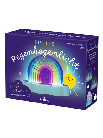 moses. Nachtlicht "Regenbogen" in Hellblau/ Bunt