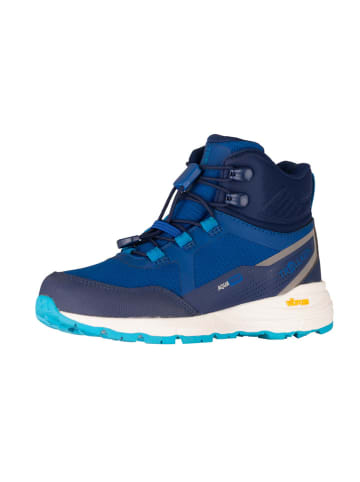 Trollkids Wanderboots "Skarvan Hiker Mid XT" in Dunkelblau/ Hellblau