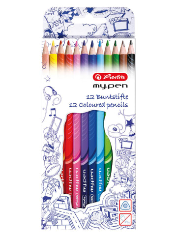 Herlitz Dreikantbuntstifte ''my.pen'' in Bunt - 12 Stück