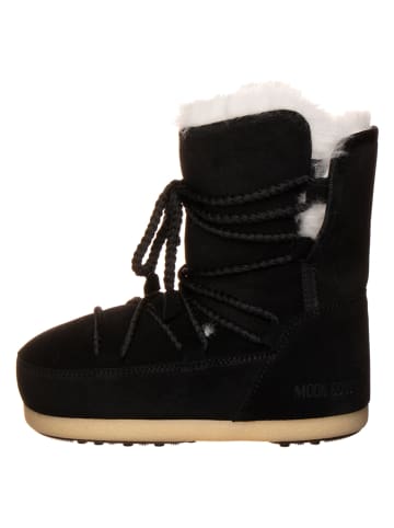Moon Boot Leder-Winterboots "EVX" in Schwarz