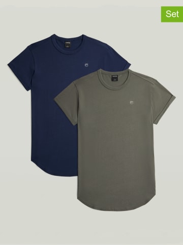 G-Star 2-delige set: shirts grijs/donkerblauw