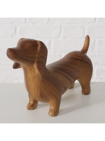 Boltze Figurka dekoracyjna "Dog" w kolorze brązowym - 16 x 10 cm