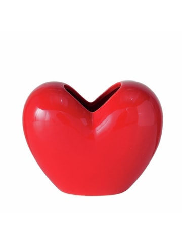 Boltze Wazon "Heart" w kolorze czerwonym - wys. 15 cm