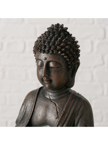 Boltze Figurka dekoracyjna "Buddha" w kolorze brązowym - wys. 19,5 cm