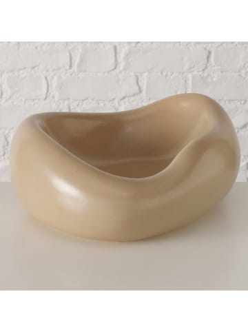 Boltze Dekoschale "Lamao" in Beige - (H)14 x Ø 35 cm