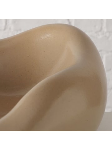 Boltze Dekoschale "Lamao" in Beige - (H)14 x Ø 35 cm